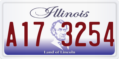 IL license plate A173254