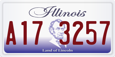 IL license plate A173257