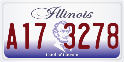 IL license plate A173278