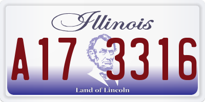 IL license plate A173316