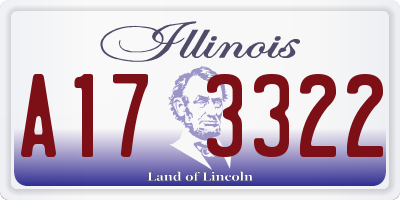 IL license plate A173322