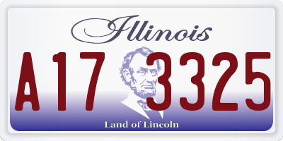 IL license plate A173325