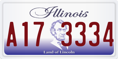 IL license plate A173334