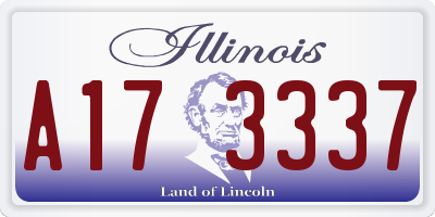 IL license plate A173337