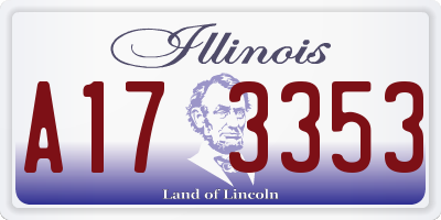 IL license plate A173353