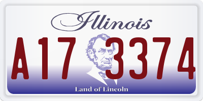IL license plate A173374