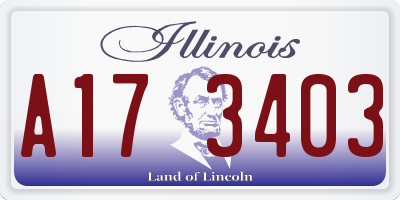 IL license plate A173403