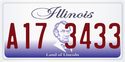IL license plate A173433