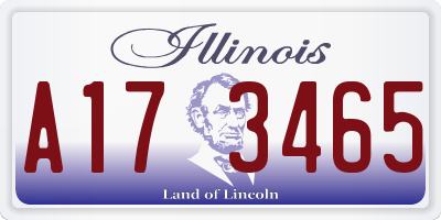 IL license plate A173465