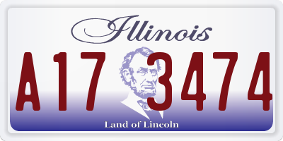 IL license plate A173474