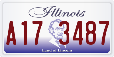 IL license plate A173487