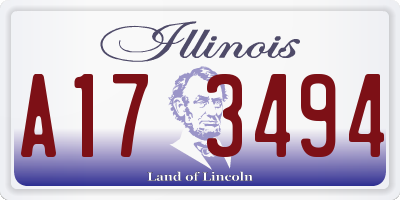 IL license plate A173494