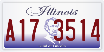 IL license plate A173514