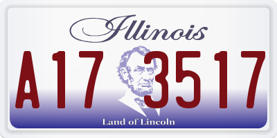 IL license plate A173517