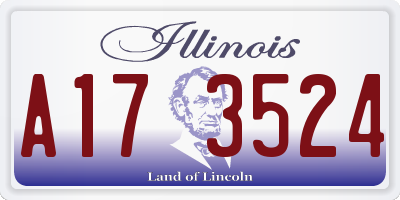IL license plate A173524