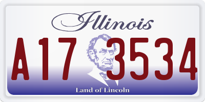 IL license plate A173534
