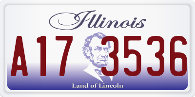 IL license plate A173536