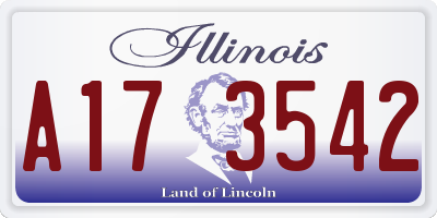 IL license plate A173542