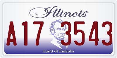 IL license plate A173543