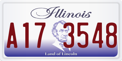 IL license plate A173548