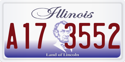 IL license plate A173552