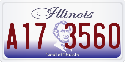 IL license plate A173560