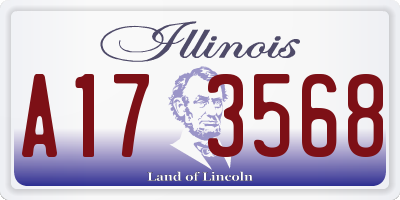 IL license plate A173568