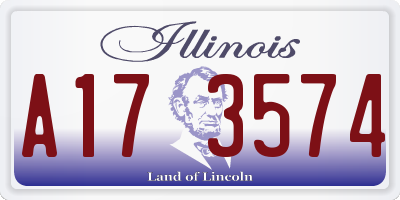IL license plate A173574