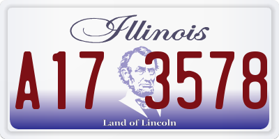 IL license plate A173578
