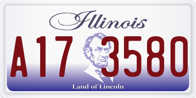 IL license plate A173580