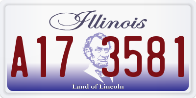 IL license plate A173581