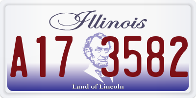 IL license plate A173582