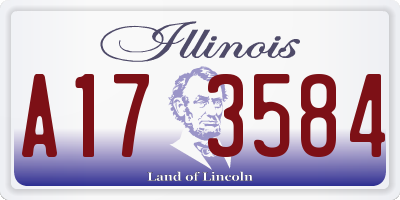 IL license plate A173584