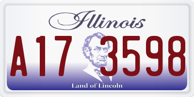 IL license plate A173598