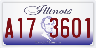 IL license plate A173601
