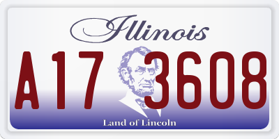 IL license plate A173608