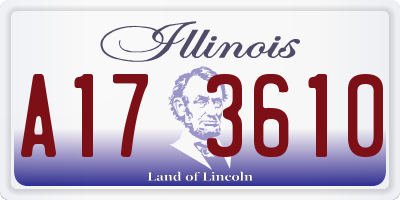 IL license plate A173610