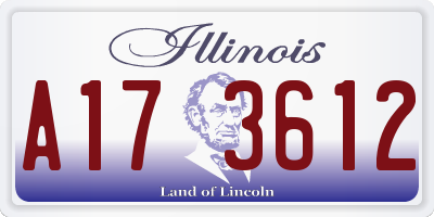 IL license plate A173612