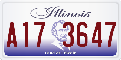 IL license plate A173647