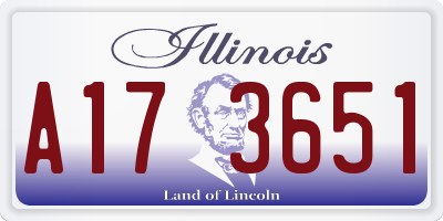 IL license plate A173651