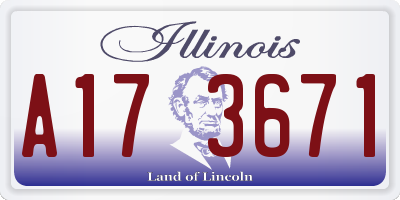 IL license plate A173671