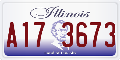 IL license plate A173673