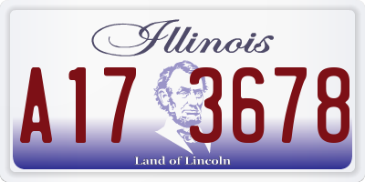 IL license plate A173678