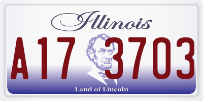 IL license plate A173703