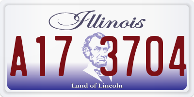 IL license plate A173704