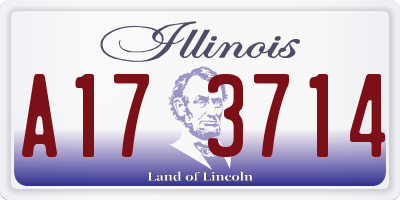 IL license plate A173714