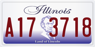 IL license plate A173718