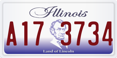 IL license plate A173734
