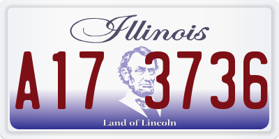 IL license plate A173736