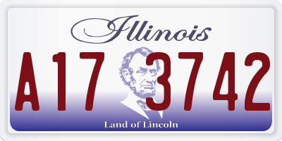 IL license plate A173742